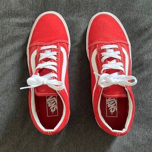 Red Vans women size 9.5